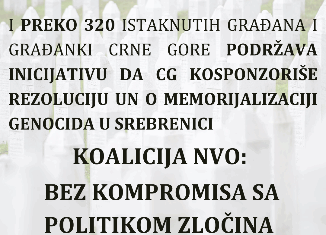 Koalicija NVO: Bez kompromisa sa politikom zločina