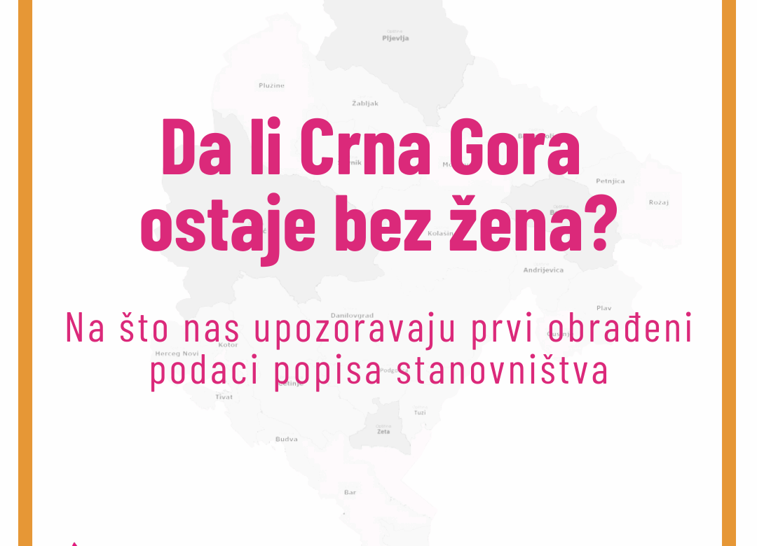 Da li Crna Gora ostaje bez žena? Na što nas upozoravaju prvi obrađeni podaci popisa stanovništva