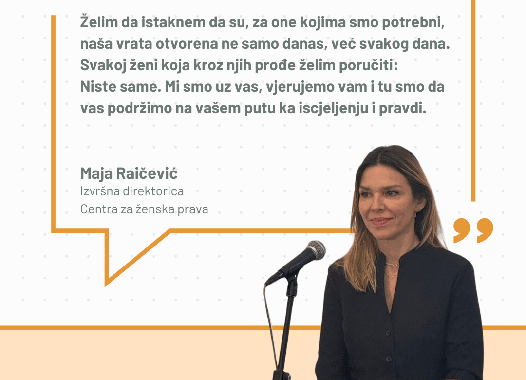 U toku kampanje “16 dana aktivizma protiv nasilja nad ženama” podsjećamo na ključne poruke sa “Dana otvorenih vrata” Centra za ženska prava