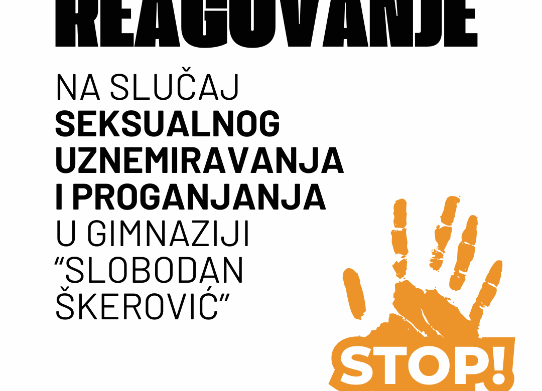 REAGOVANJE CENTRA ZA ŽENSKA PRAVA NA SLUČAJ SEKSUALNOG UZNEMIRAVANJA I PROGANJANJA U GIMNAZIJI “SLOBODAN ŠKEROVIĆ’’