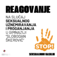 REAGOVANJE CENTRA ZA ŽENSKA PRAVA NA SLUČAJ SEKSUALNOG UZNEMIRAVANJA I PROGANJANJA U GIMNAZIJI “SLOBODAN ŠKEROVIĆ’’