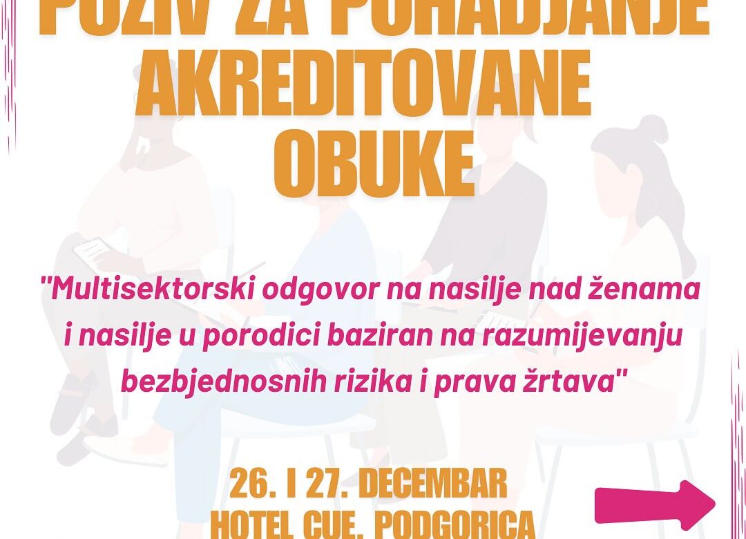 POZIV ZA POHADJANJE AKREDITOVANE OBUKE