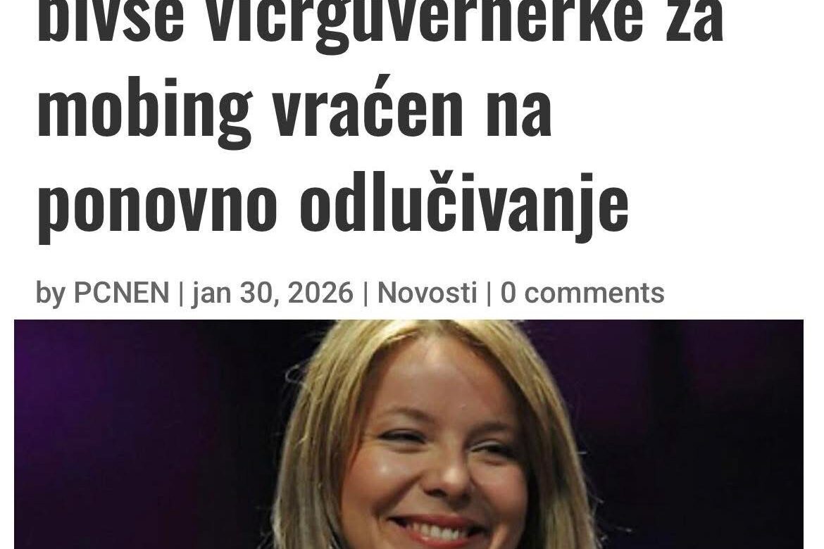 Ustavni sud ukinuo presudu Vrhovnog suda u slučaju Irene Radović zbog neefikasne zaštite od mobinga