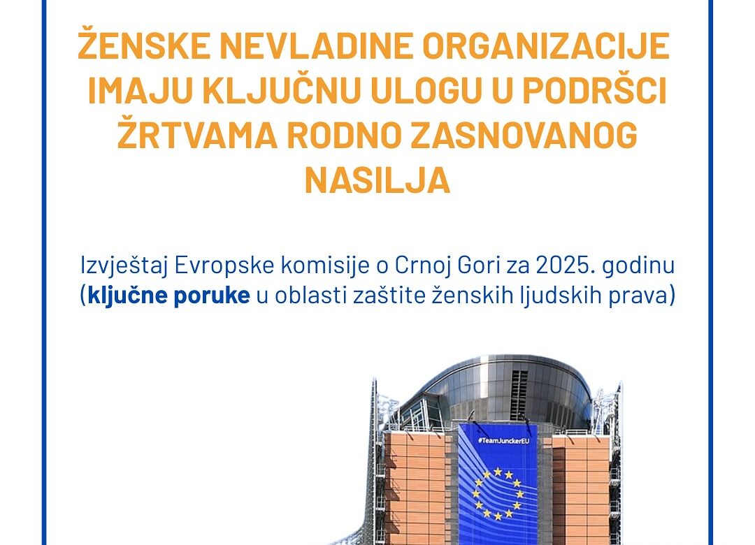 Evropska komisija o Crnoj Gori: Ženske NVO imaju ključnu ulogu u podršci žrtvama rodno zasnovanog nasilja