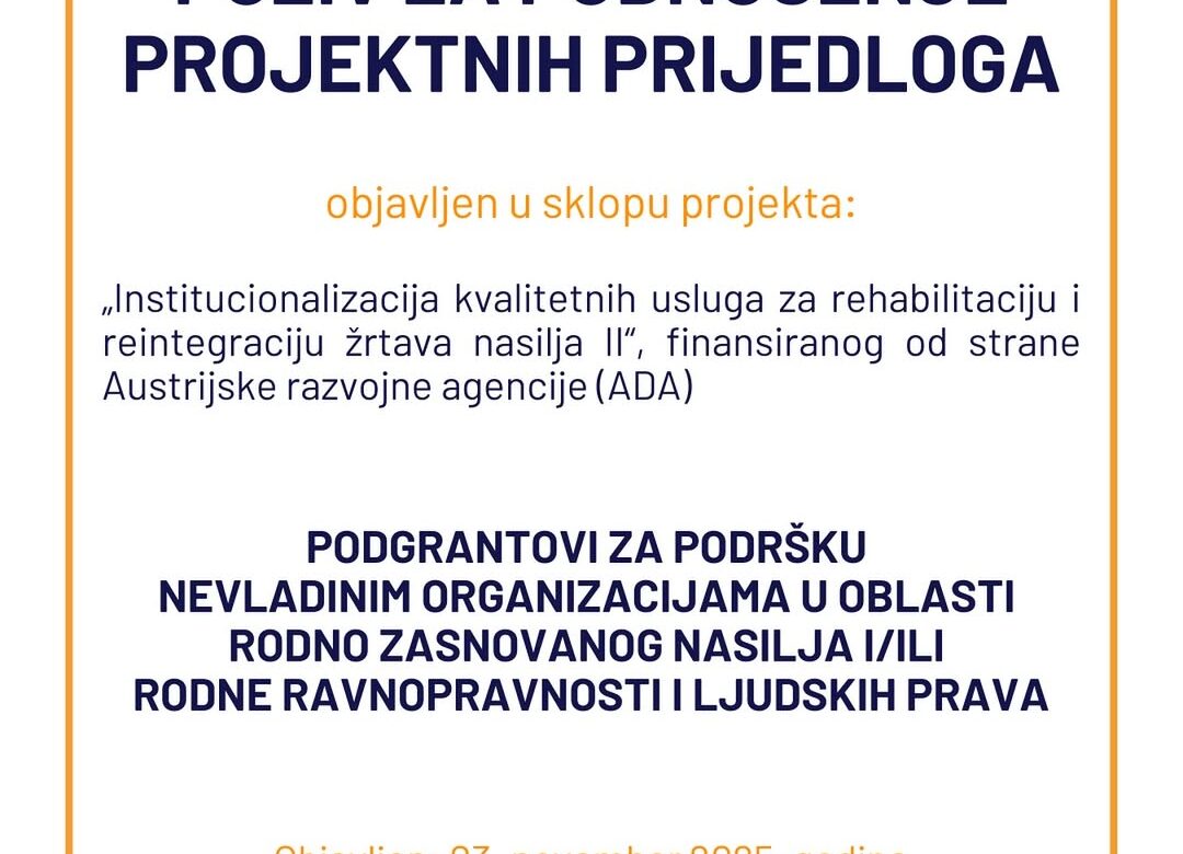 Poziv za podnošenje projektnih prijedloga