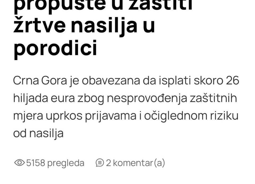 Presuda Vrhovnog suda: Država odgovorna za propuste u zaštiti žrtve nasilje u porodici
