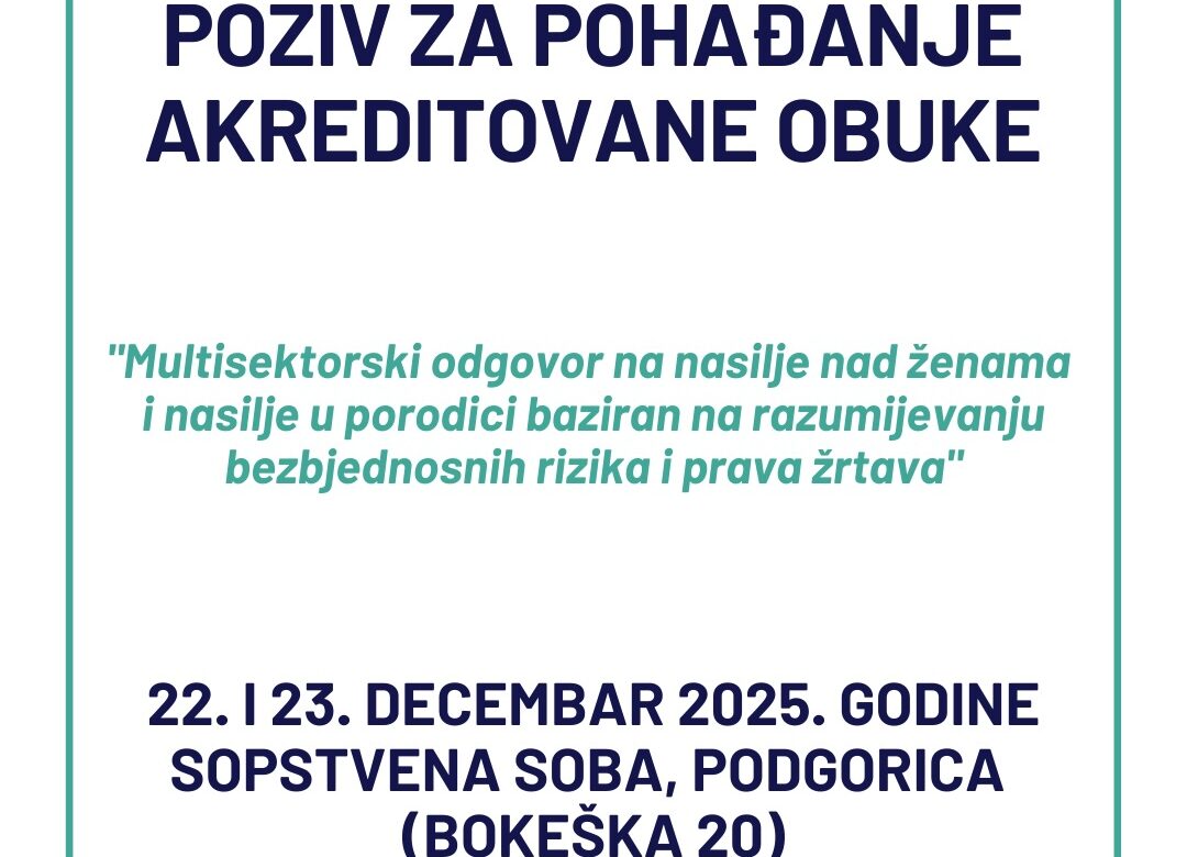CŽP realizuje akreditovani program obuke o multisektorskom odgovoru na nasilje nad ženama i u porodici