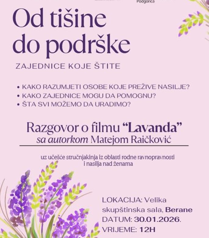 Od tišine do podrške: razgovor o filmu „Lavanda“ sa Matejom Raičković u Beranama